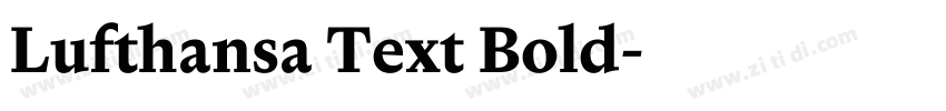Lufthansa Text Bold字体转换